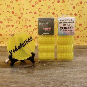 CONAIR Rollers New Smooth & Voluminous Curls 2 Packs of 5 Medium Self-Grip